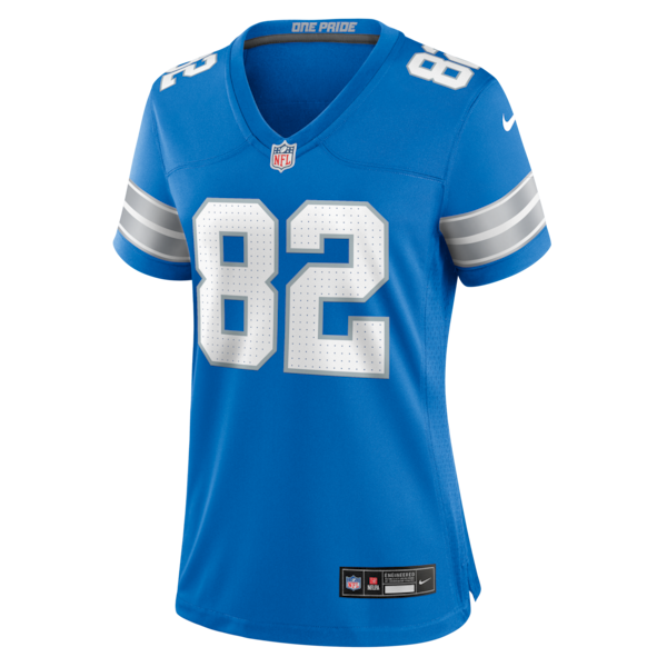 Ross Dwelley Detroit Lions Nike Women's Team Game Jersey - Blue - Image 2