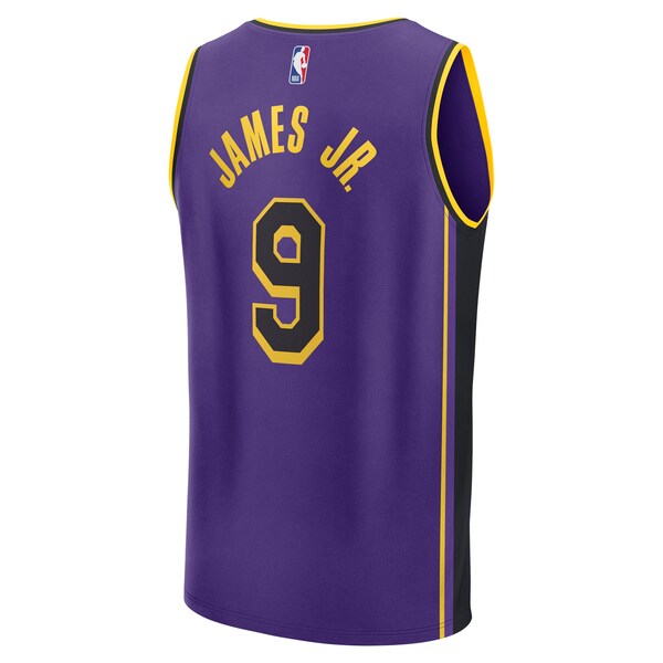 Bronny James Los Angeles Lakers Fast Break Replica Player Jersey - Statement Edition - Purple - Image 3