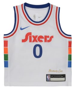 Alternative view of Tyrese Maxey Philadelphia 76ers Nike Toddler 2024/25 Swingman Player Jersey - City Edition - White