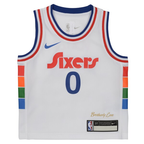 Tyrese Maxey Philadelphia 76ers Nike Toddler 2024/25 Swingman Player Jersey - City Edition - White - Image 2