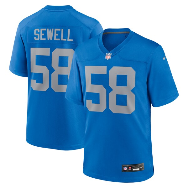 Penei Sewell Detroit Lions Nike Alternate Game Jersey - Blue - Image 2