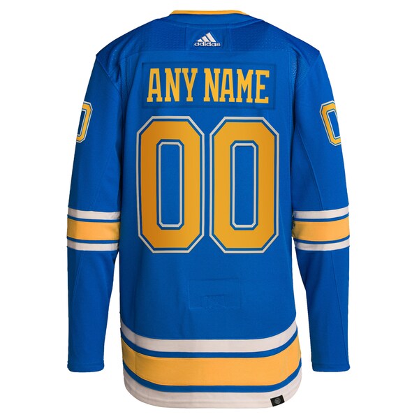 St. Louis Blues adidas Alternate Primegreen Authentic Custom Jersey - Blue - Image 3