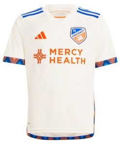 Alternative view of Luciano Acosta FC Cincinnati adidas Youth 2024 The Canvas Kit Replica Player Jersey - White
