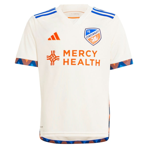 Luciano Acosta FC Cincinnati adidas Youth 2024 The Canvas Kit Replica Player Jersey - White - Image 2