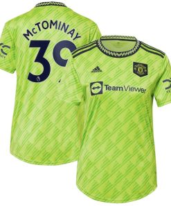 Scott McTominay Manchester United adidas Women's 2022/23 Third Replica Player Jersey - Neon Green