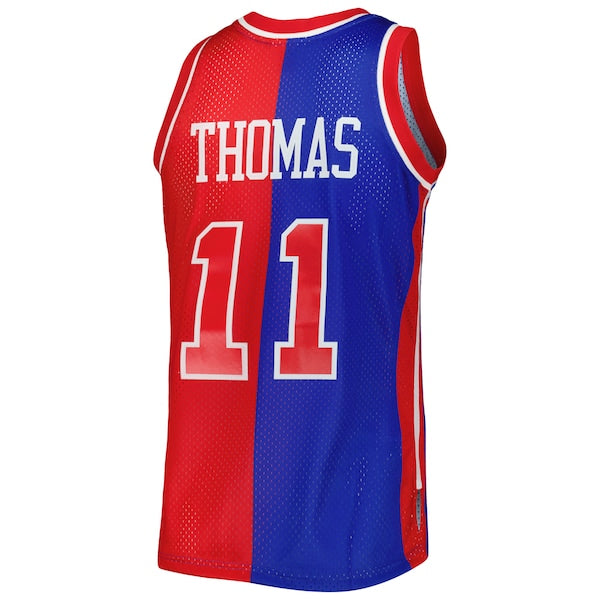 Isiah Thomas Isiah Thomas Hardwood Classics 1988/89 Split Swingman Jersey - Blue/Red - Image 3