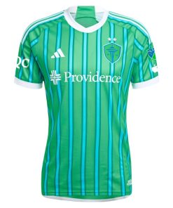 Alternative view of Jordan Morris Seattle Sounders FC adidas 2024 The Anniversary Kit Authentic Player Jersey?¨C Green