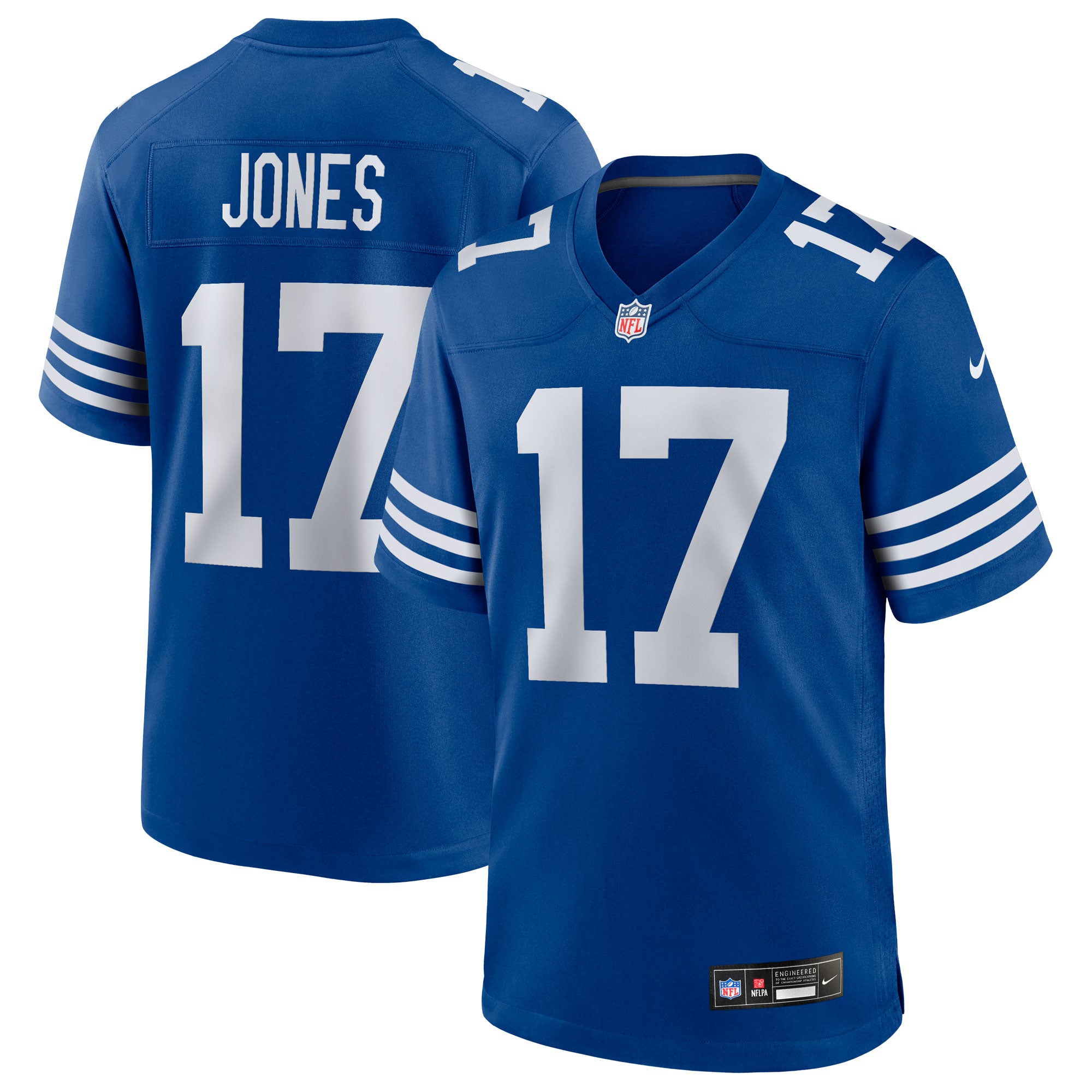 Daniel Jones Indianapolis Colts Nike Alternate 2 Indiana Nights Game Jersey - Heather Royal/Royal - Image 5