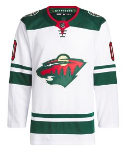 Alternative view of Minnesota Wild adidas  Away  Primegreen Authentic Custom Jersey - White