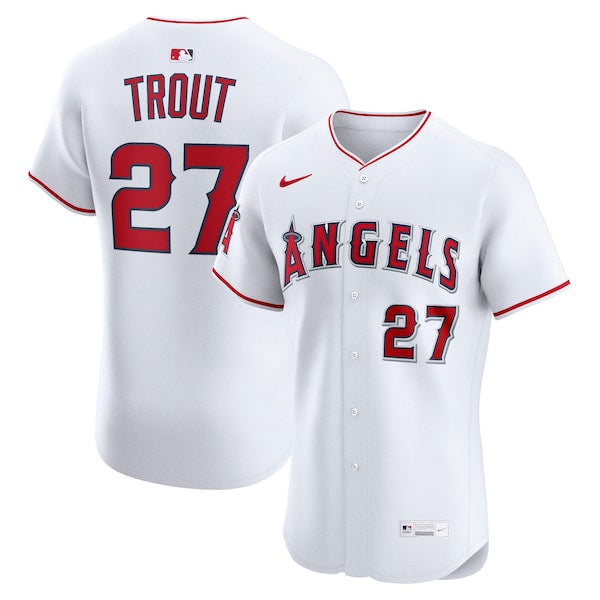 Mike Trout Los Angeles Angels Nike Home ElitePlayer Jersey - White/Red