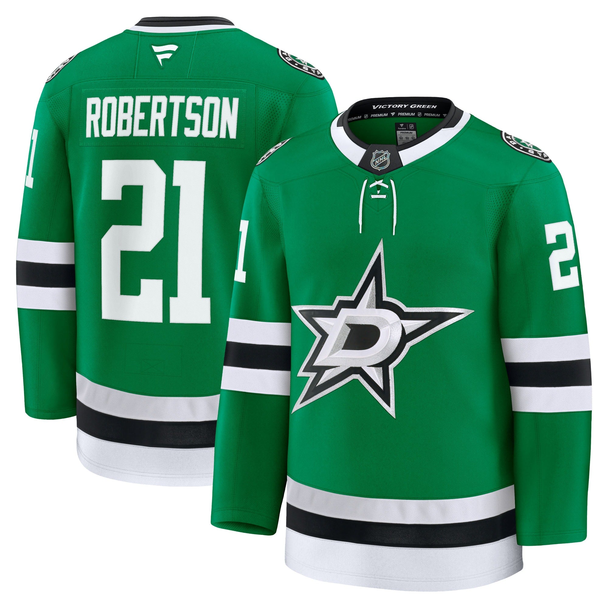 Jason Robertson Dallas Stars Alternate Premium Jersey - Black/Kelly Green - Image 8