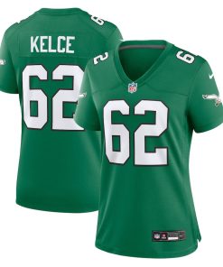 Jason Kelce Philadelphia Eagles Nike Women's Alternate Player Game Jersey - Kelly Green