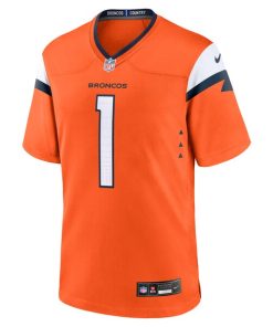 Alternative view of Denver Broncos Nike #1 Dad Game Jersey - Orange