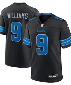 Jameson Williams Detroit Lions Nike 2nd Alternate Game Jersey - Black/Blue