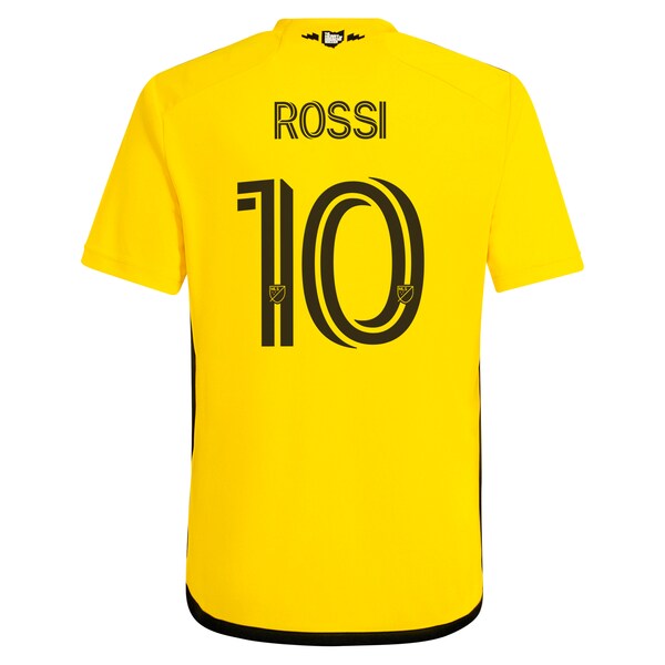 Diego Rossi Columbus Crew adidas Youth 2024 The Home Kit Replica Player Jersey - Yellow - Image 3