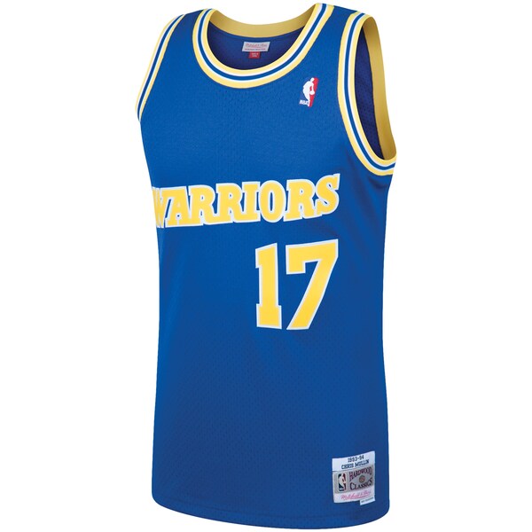 Chris Mullin Golden State Warriors 1993/94 Hardwood Classics Swingman Jersey - Royal - Image 4