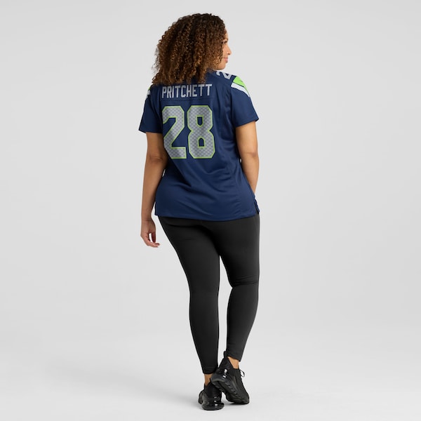 Nehemiah Pritchett Seattle Seahawks Nike Women's Team Game Jersey - College Navy - Image 2