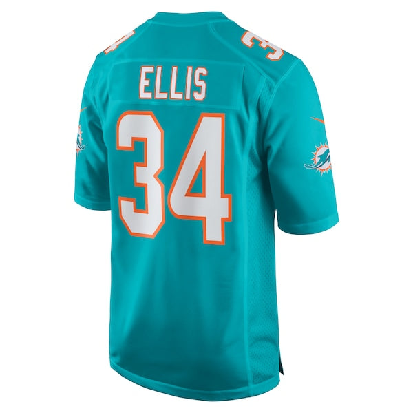 Tino Ellis Miami Dolphins Nike Home Game Player Jersey - Aqua - Image 3