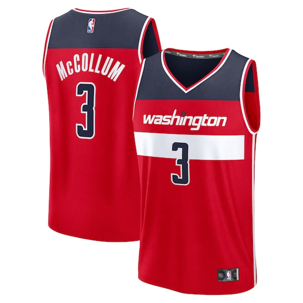 CJ McCollum Washington Wizards Fast Break Replica Player Jersey - Icon Edition - Red