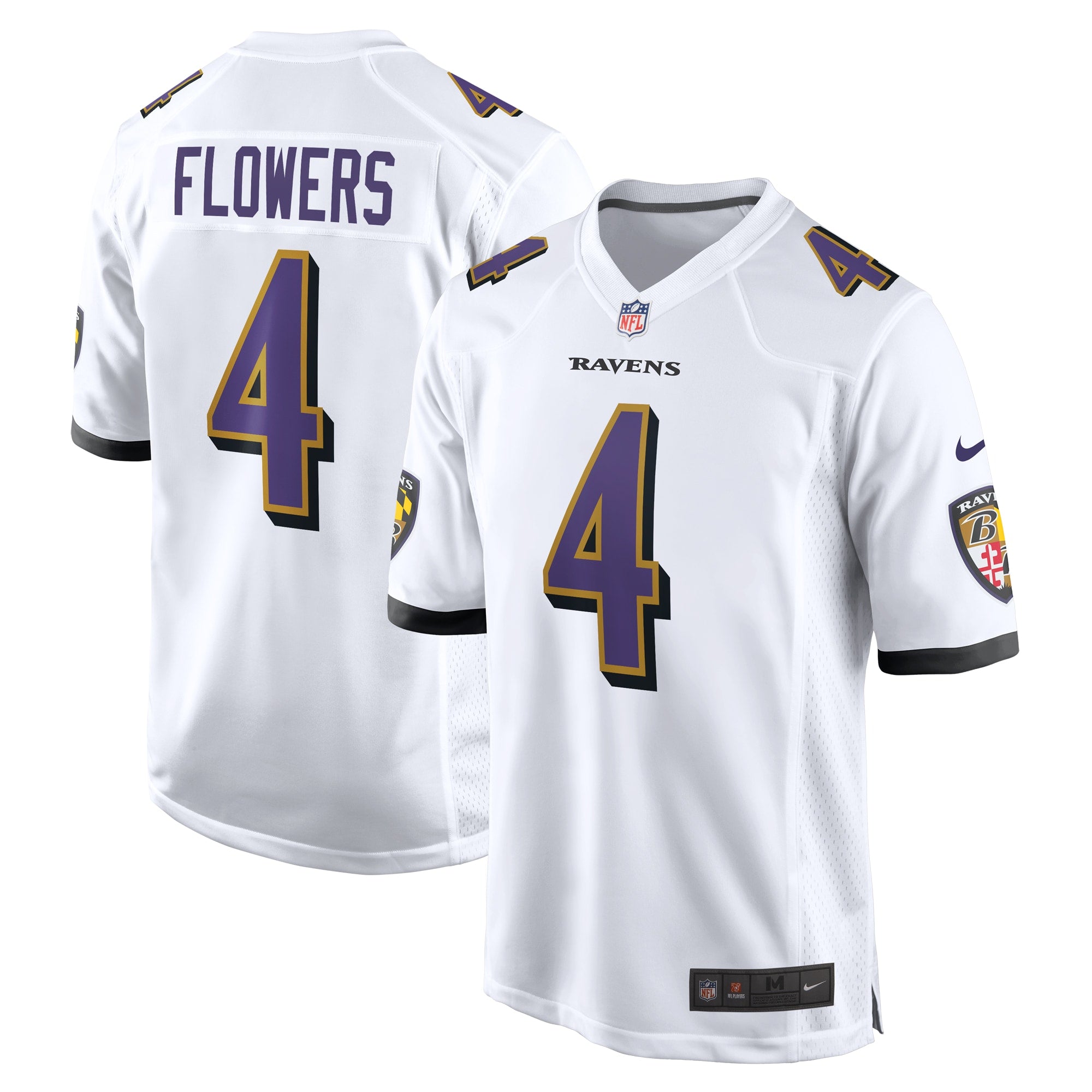 Zay Flowers Baltimore Ravens Nike Team Game Jersey - Black/White - Image 5