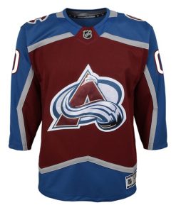 Alternative view of Colorado Avalanche Youth Home Premier Custom Jersey - Burgundy