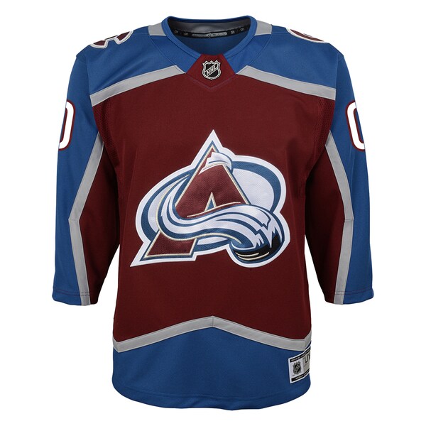 Colorado Avalanche Youth Home Premier Custom Jersey - Burgundy - Image 2