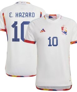 Eden Hazard Belgium National Team adidas 2022/23 Away Replica Jersey - White