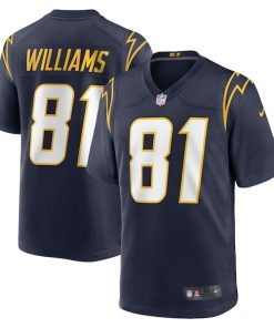 Alternative view of Mike Williams Los Angeles Chargers Nike Alternate Team Game Jersey - Navy/Blue/Royal/White