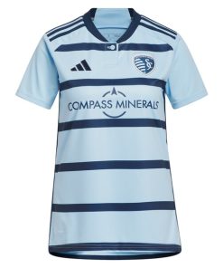Alternative view of Sporting Kansas City adidas Women's 2024 Hoops 4.0 Replica Custom Jersey - Light Blue