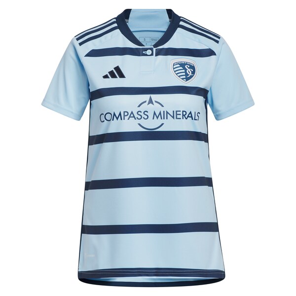 Sporting Kansas City adidas Women's 2024 Hoops 4.0 Replica Jersey - Light Blue - Image 2