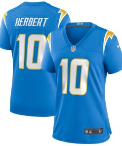 Justin Herbert Los Angeles Chargers Nike Women's Player Game Jersey - Powder Blue/Navy