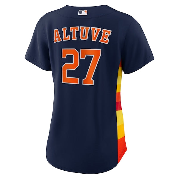 Jose Altuve Houston Astros Nike Women's Alternate Replica Player Jersey - Navy/White - Image 4