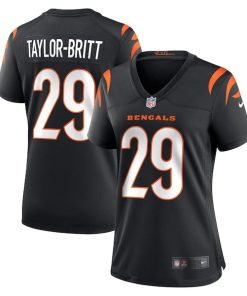 Cam Taylor-Britt Cincinnati Bengals Nike Women's Game Player Jersey - Black/Orange