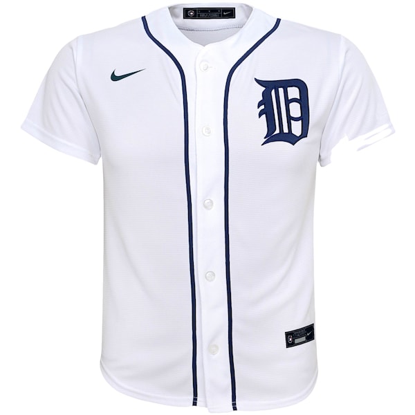 Detroit Tigers Nike Youth Home Replica Team Jersey - White - Image 2