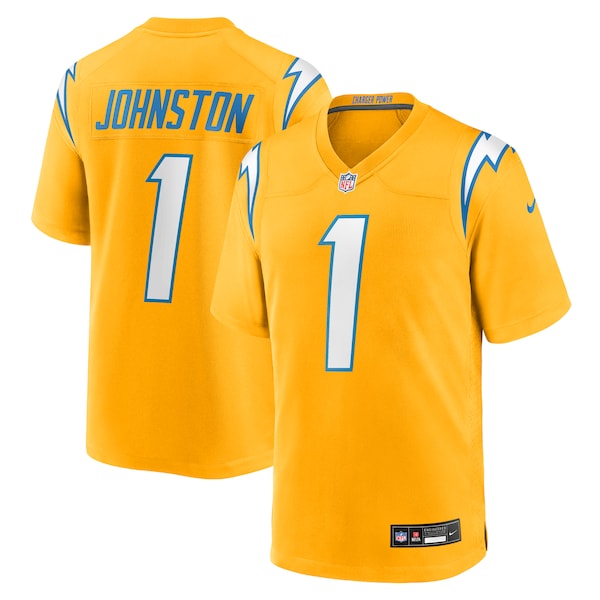 Quentin Johnston Los Angeles Chargers Nike Alternate Charger Power Game Player Jersey - Gold/Powder Blue/Navy - Image 2