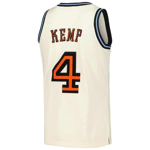 Shawn Kemp Cleveland Cavaliers Chainstitch Swingman Jersey - Cream - Image 4