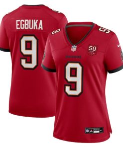 Emeka Egbuka Tampa Bay Buccaneers Nike Women's 50th Season Team Game Jersey - Red/Creamsicle/White