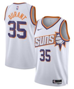 Alternative view of Kevin Durant Phoenix Suns Nike Unisex Swingman Jersey - Association Edition - White/Purple