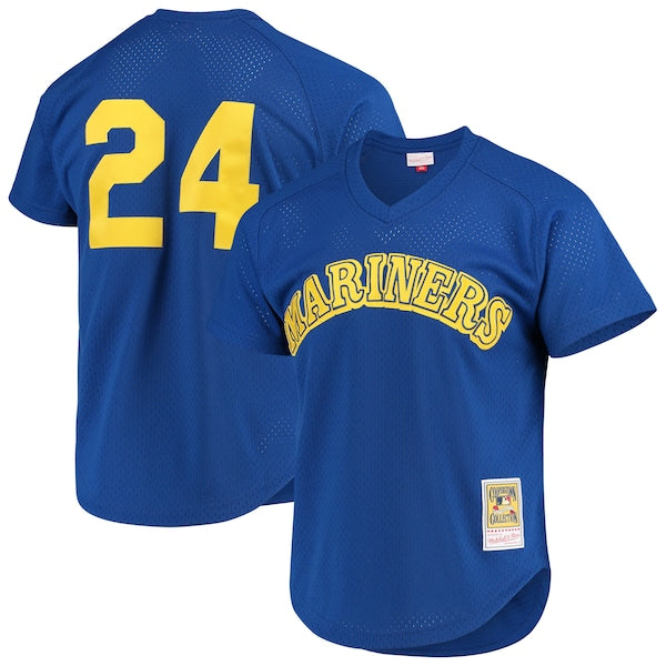 Ken Griffey Jr. Seattle Mariners Cooperstown Mesh Batting Practice Jersey - Royal/Navy - Image 2
