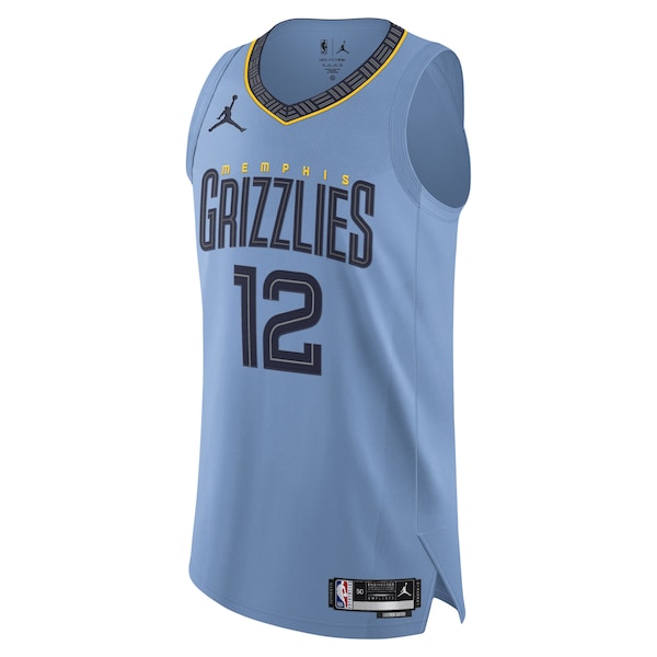 Ja Morant Memphis Grizzlies Jordan Brand Authentic Player Jersey - Statement Edition - Light Blue - Image 2
