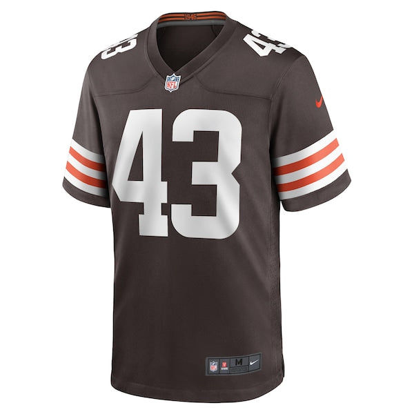 Mohamoud Diabate Cleveland Browns Nike Team Game Jersey - Brown - Image 2