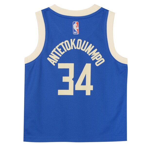 Giannis Antetokounmpo Milwaukee Bucks Nike Preschool 2024/25 Swingman Player Jersey - City Edition - Royal - Image 3