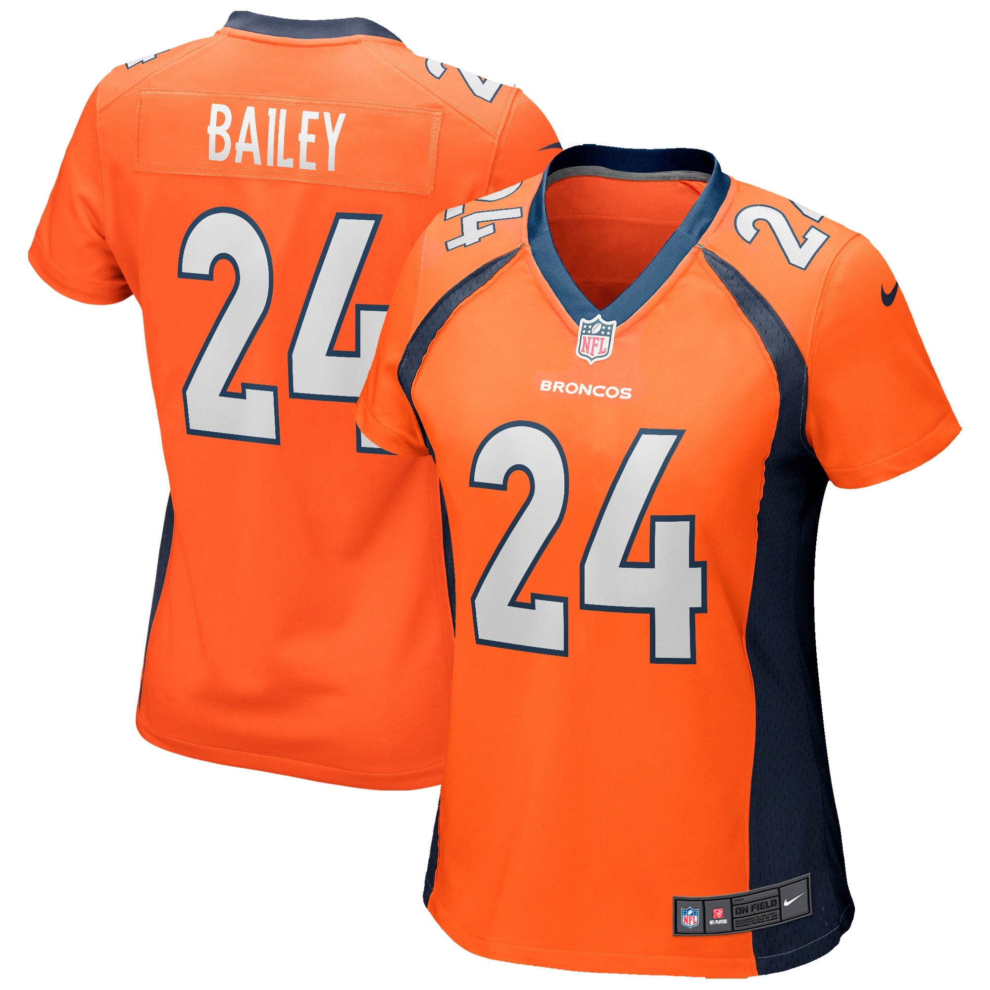 Champ Bailey Denver Broncos Nike Women's Retired Player Jersey - Navy/Orange - Image 6