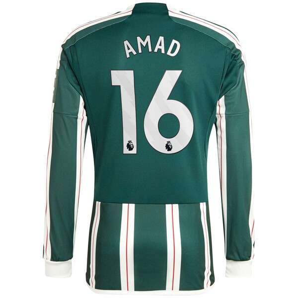 Amad Diallo Manchester United adidas Long Sleeve Replica Player Jersey?ยจC Green - Image 3