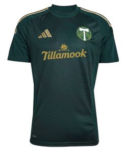 Alternative view of Portland Timbers adidas 2025 Forever Green & Gold Replica Custom Jersey - Green