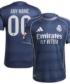 Alternative view of Los Merengues adidas 2025/26 Away Authentic Custom Jersey - Blue/White