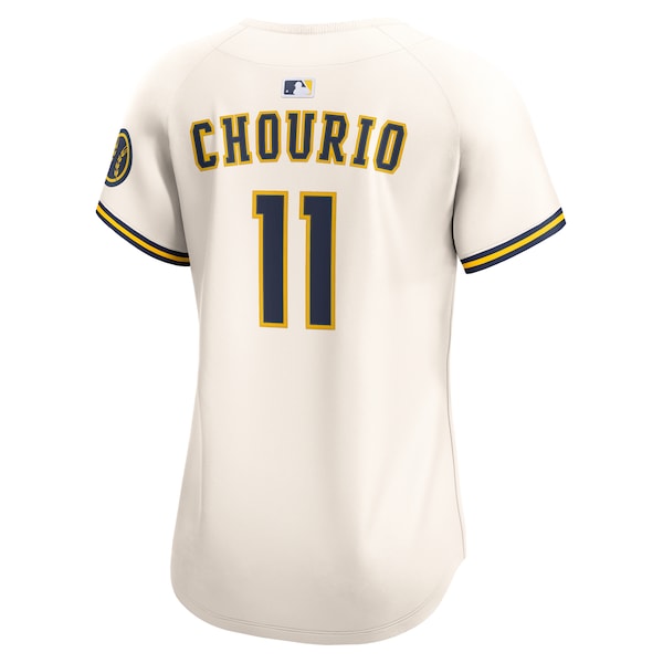 Jackson Chourio Milwaukee Brewers Nike Women's Home Limited Player Jersey - Cream - Image 3
