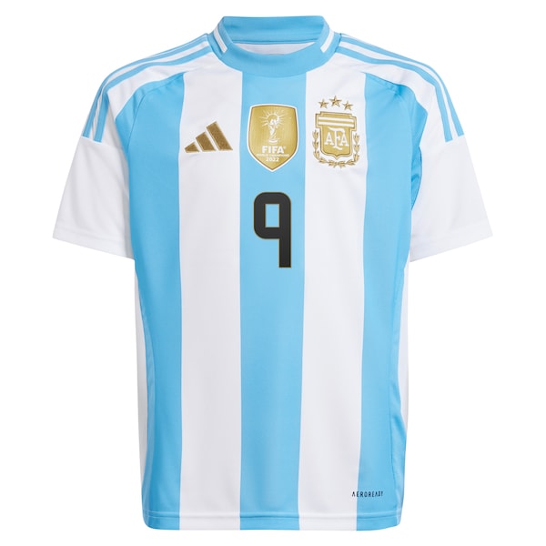Juli¨¢n ¨¢lvarez Argentina National Team adidas Youth 2024 Home Replica Jersey - White - Image 2
