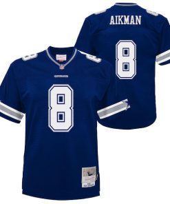 Troy Aikman Dallas Cowboys  Youth 1996 Legacy Jersey - Navy/White