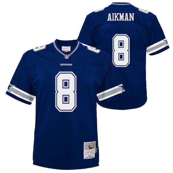 Troy Aikman Dallas Cowboys Youth 1996 Legacy Jersey - Navy/White